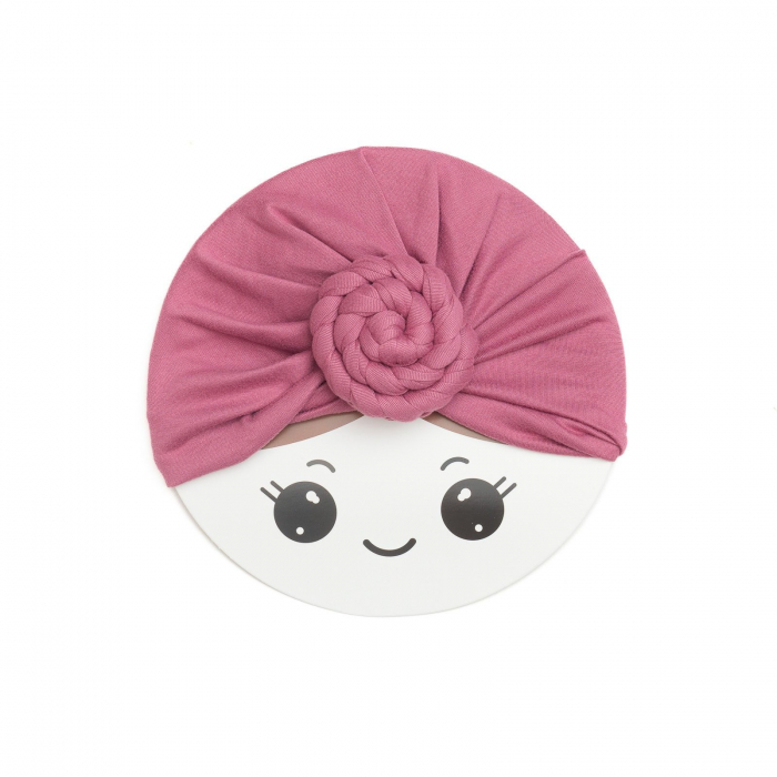 Turban bebelusi Donut, spandex, Melvelo, Rose - Coral [2]