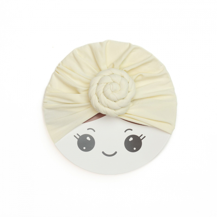 Turban bebelusi Donut, spandex, Melvelo, Rose - Cream [2]