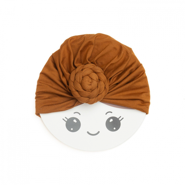 Turban bebelusi Donut, spandex, Melvelo, Rose - Earth [2]