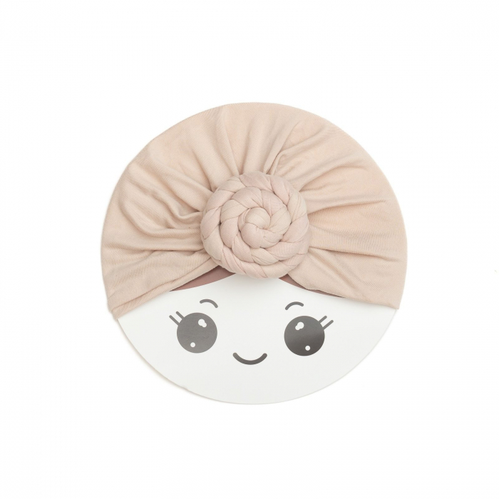 Turban bebelusi Donut, spandex, Melvelo, Rose - Natural [2]