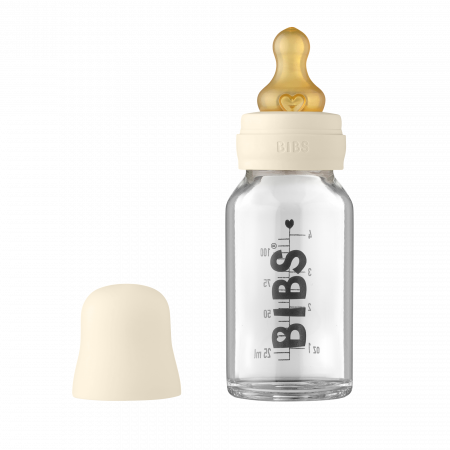 Sticla lapte anticolici cu biberon din latex - Set Complet Bibs Ivory 110 ml (flux scazut) [0]