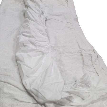 Cearceaf alb impermeabil cu elastic 60x130x25 cm, protectie saltea bebe, Preziosa Home [2]