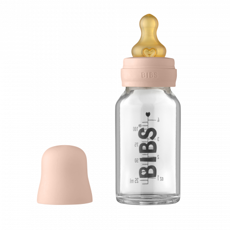 Sticla lapte anticolici cu biberon din latex - Set Complet Bibs Blush 110 ml (flux scazut) [0]