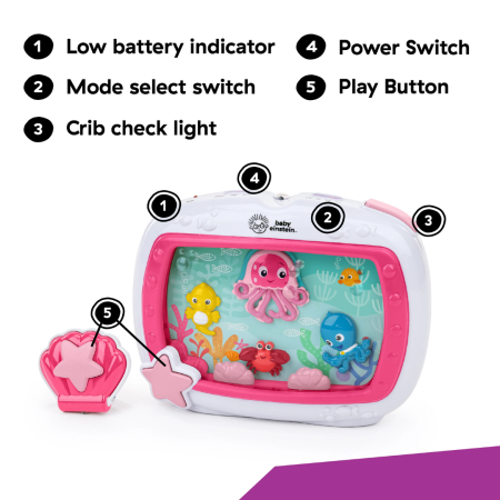 Baby Einstein - Jucarie muzicala pentru patut Sea Dreams Soother Pink [1]