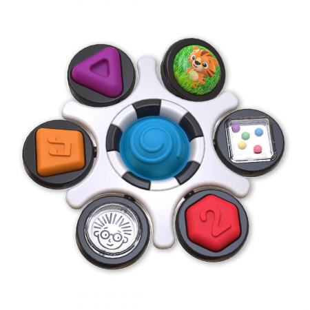 Produse - Baby Einstein  - Jucarie senzoriala Curiosity Clutch Twist & Pop Rattle Teether