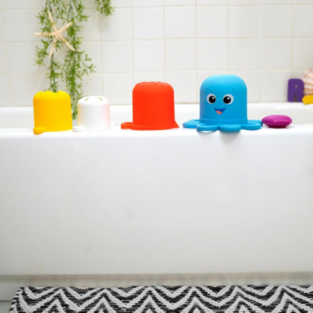Baby Einstein - Set de pahare senzoriale pentru stivuire si scurgere, "Ocean Explorers Opuss" [16]