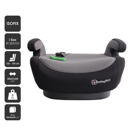 BabyGo - Scaun auto booster Bursa IV Black, 125-150 cm, certificat R129 [1]