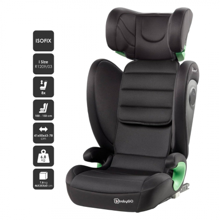 BabyGo - Scaun auto i-Size SafeChild Black, 100-150 cm, certificat R129 [6]