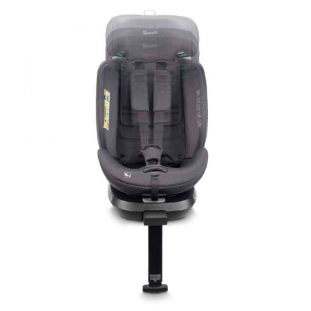 BabyGo - Scaun auto rotativ cu isofix, MOVE360 Green, 40-150 cm, certificat R129 [7]