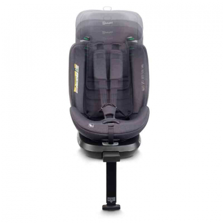 BabyGo - Scaun auto rotativ cu isofix, MOVE360 Grey, 40-150 cm, certificat R129 [4]