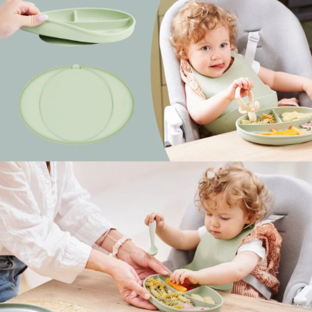 Babymoov - Farfurie compartimentata din silicon cu 3 secțiuni - Mix'n'Match [3]