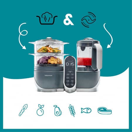 Babymoov - Robot multifunctional 5 in 1 Nutribaby (+) Industrial Grey [7]