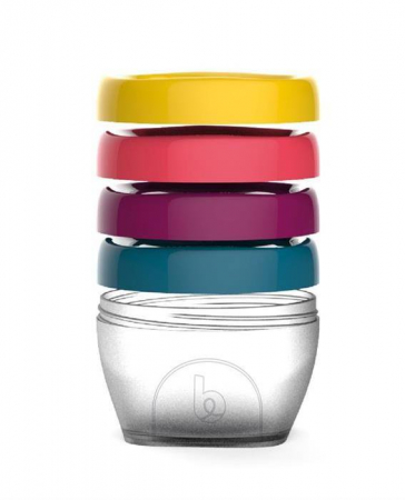 Servire masa copii - Babymoov - Set 4 recipiente pentru pastrarea hranei, 120 ml