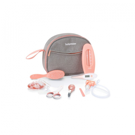 Cadite bebe si accesorii baie - Babymoov - Set pentru ingrijire 9 piese, Peach