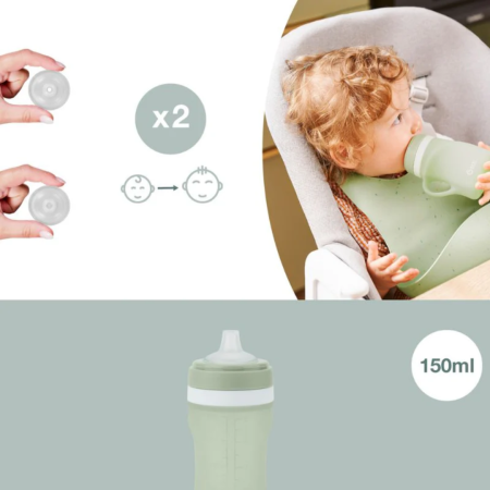 Babymoov - Sticla ergonomica din silicon verde [2]
