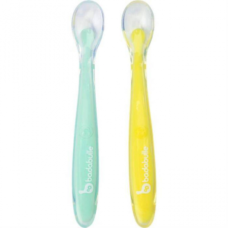 Servire masa copii - Badabulle - Set 2 linguri de silicon