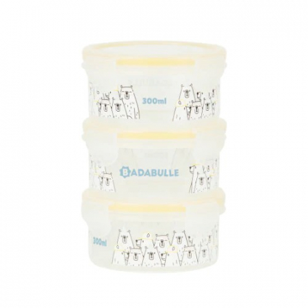 Badabulle - Set 3 boluri ermetice Maxi 300 ml, pentru pastrarea hranei [1]