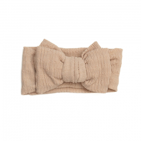 Bentite bebe - Bentita bebe, lata cu funda, bumbac, Melvelo, Dusk - Caramel