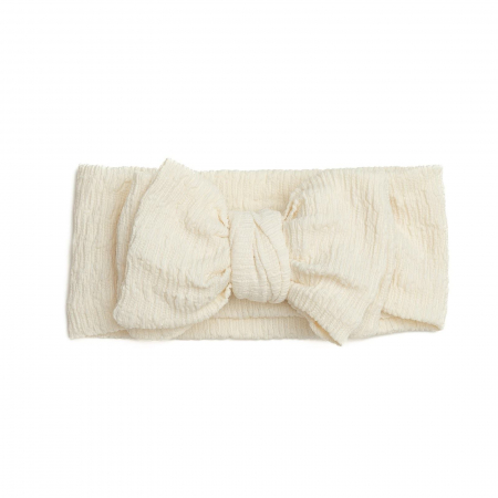 Bentite bebe - Bentita bebe, lata cu funda, bumbac, Melvelo, Dusk - Cream