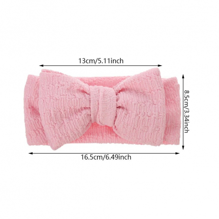 Bentita bebe, lata cu funda, bumbac, Melvelo, Dusk - Cream [2]