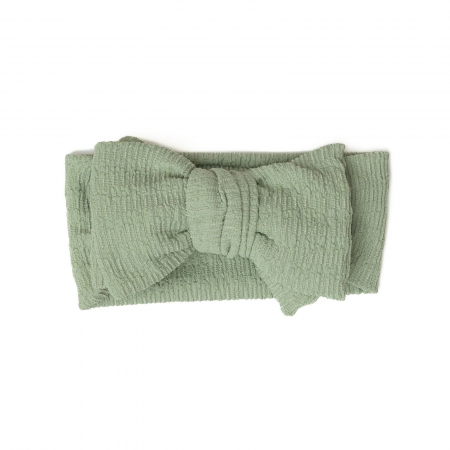 Bentite bebe - Bentita bebe, lata cu funda, bumbac, Melvelo, Dusk - Sage