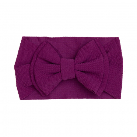 Imbracaminte si incaltaminte - Bentita lata, bebe, cu funda dubla, poliester, Melvelo, Rice -  Purple