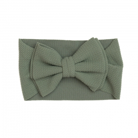 Bentite bebe - Bentita lata, bebe, cu funda dubla, poliester, Melvelo, Rice - Sage