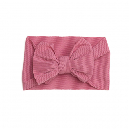 Bentite bebe - Bentita lata, bebe, cu funda, spandex, Melvelo, Stripe - Coral
