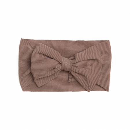Bentite bebe - Bentita lata, bebe, cu funda, spandex, Melvelo, Stripe - Dark Oak