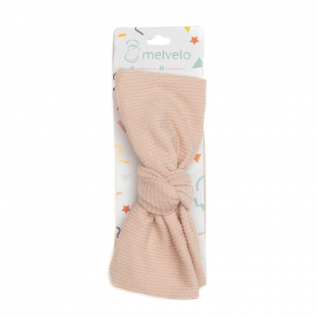 Bentita lata, bebe, funda cu  nod, bumbac, Melvelo, Rope - Pink Cream [1]