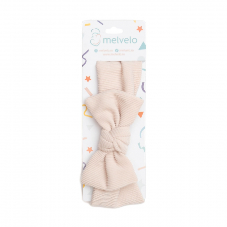 Bentita lata, bebe, funda cu nod, poliester, Melvelo, Classic - Cream [1]