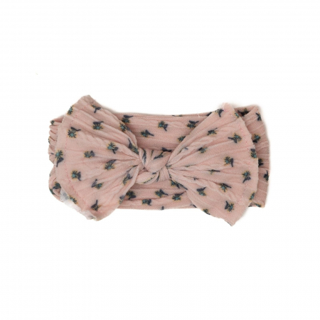 Bentite bebe - Bentita lata, bebe, funda cu nod ,spandex, Melvelo, Flower - Biscuit