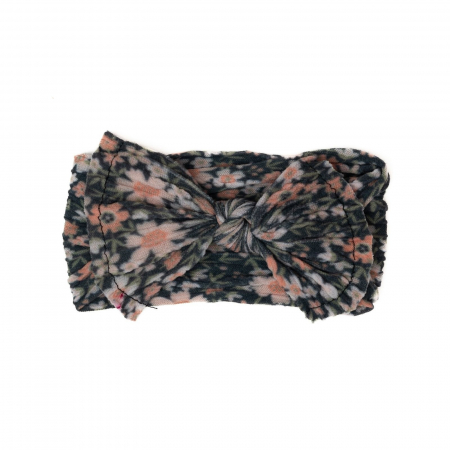 Bentite bebe - Bentita lata, bebe, funda cu nod ,spandex, Melvelo, Flower - Dark Green