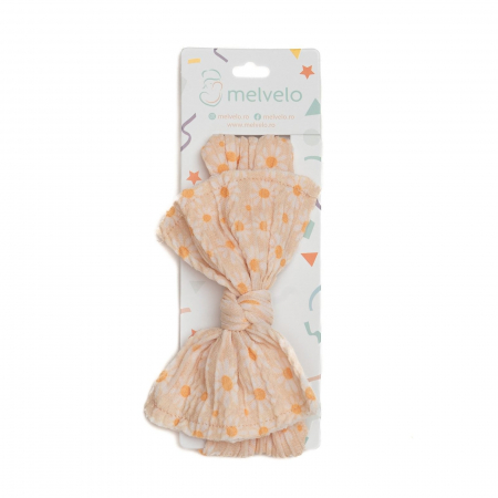 Bentita lata, bebe, funda cu nod ,spandex, Melvelo, Flower - Orange [1]