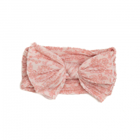 Bentite bebe - Bentita lata, bebe, funda cu nod ,spandex, Melvelo, Flower - Peach