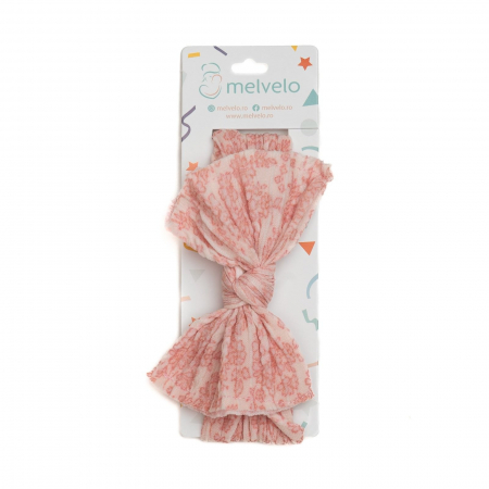 Bentita lata, bebe, funda cu nod ,spandex, Melvelo, Flower - Peach [1]