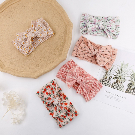 Bentita lata, bebe, funda cu nod ,spandex, Melvelo, Flower - Peach [2]