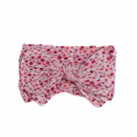Bentite bebe - Bentita lata, bebe, funda cu nod ,spandex, Melvelo, Flower - Pink