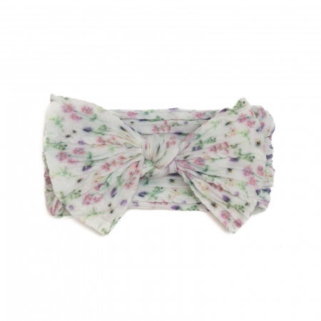 Bentite bebe - Bentita lata, bebe, funda cu nod ,spandex, Melvelo, Flower - White