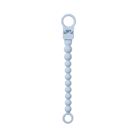 Produse - BIBS - Clip pentru suzeta Beaded, cu margele din silicon Baby Blue