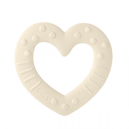 Produse - BIBS - Jucarie de dentitie in forma de inima, Ivory