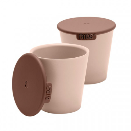 Produse - BIBS - Set 2 pahare pentru bebe, Blush