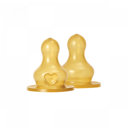 Servire masa copii - BIBS - Set 2 tetine pentru biberon, Latex, flux rapid