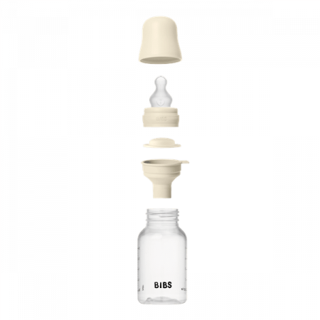 BIBS - Set complet biberon anticolici, 150 ml, Silicon, Ivory [1]