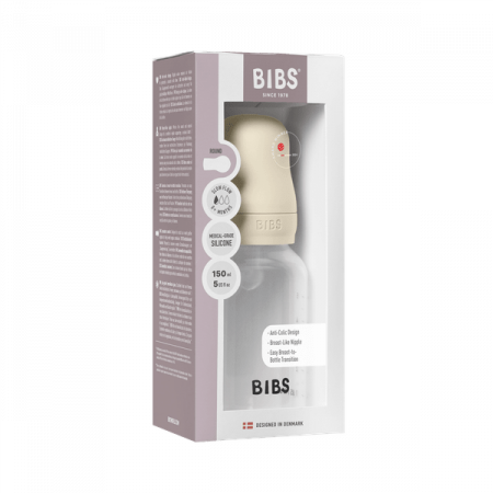 BIBS - Set complet biberon anticolici, 150 ml, Silicon, Ivory [4]