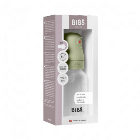 BIBS - Set complet biberon anticolici, 150 ml, Silicon, Sage [2]
