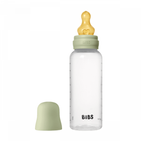 Servire masa copii - Sticla lapte anticolici cu biberon din latex - Set Complet Bibs - Sage - 270 ml (flux mediu)