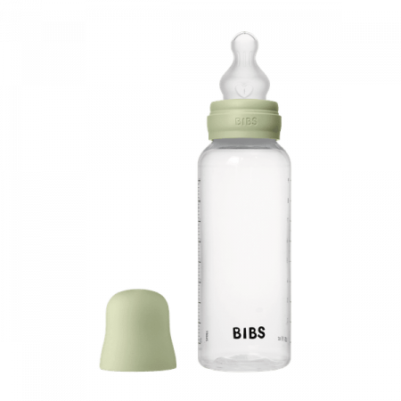 Servire masa copii - Sticla lapte anticolici cu biberon din Silicon- Set Complet Bibs - Sage - 270 ml (flux mediu)