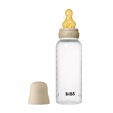 Produse - BIBS - Set complet biberon fosforescent anticolici PP fara BPA, 270 ml, Latex, Vanilla Glow