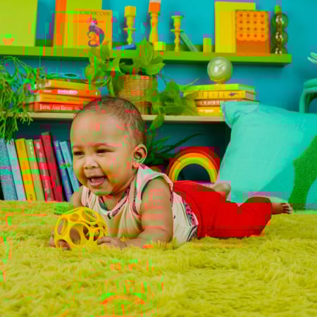 Bright Starts - Jucarie gingivala ananas Hold My Own Easy-Grasp [3]